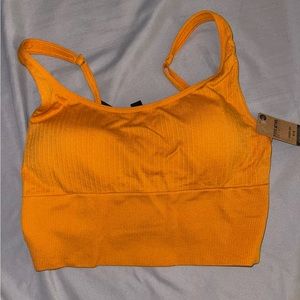 Vs pink orange longline sports bra top
